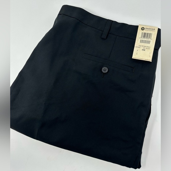 Haggar black pleated cool 18 performance shorts size 44W NWT - Picture 6 of 8